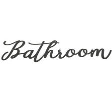 Letrero de baño decoración de pared de baño arte de hierro adorno colgante