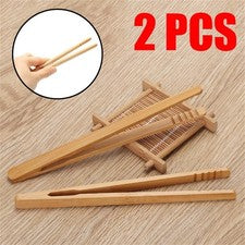 K??che Holz Lebensmittel Toast Salatzange Set Praktisch und Praktisch 2 St??ck