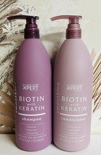 Champú y acondicionador suavizante de queratina con biotina SJ Hair Care Xpert 32 fl oz