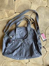 Bolsa de viaje Kipling Periwinkle azul fin de semana Eugina 18" x 15"