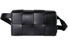 Mini paquete de tejido convertible para mujer bandolera estilo casete bolso de mano