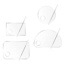 Paleta de maquillaje cosmético base acrílica bandeja de mezcla transparente herramientas de belleza