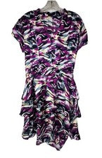 Vestido VERTIGO para mujer talla mediana blusa acampanada en capas ceñido colorido sirena