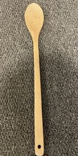 2 cucharas de madera para cocinar y comer con mango largo vajilla utensilios 42 cm