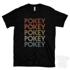 CAMISETA POKEY ESTILO RETRO REPETIDO Hombre y Mujer Novedad Genial Nombre Regalo