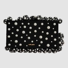 Bolso sin asas Cult Gaia para mujer negro acrílico Eos con cuentas