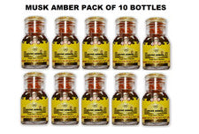 Paquete de 10 fragancias de aceite de perfume Nemat Musk ámbar Attar Best Indian 2,5 ml cada una