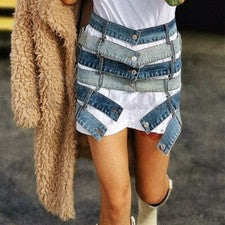 Women's New Mixed Color Hollow out Fashion Work Dress