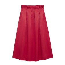 Primavera 2025 Moda Falda Midi Cintura Alta Para Mujer Nueva Llegada Plisada Elegante Ha