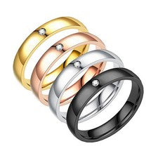 Anillo de mujer anillo solitario anillo de dedo anillo de compromiso joyería anillo de amor con cristal