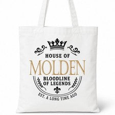 Bolso de Mano MOLDEN Family Surname House Of White Algodón