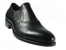 Zapatos de vestir/casuales sin cordones de cuero para hombre Redwood 49102 en negro