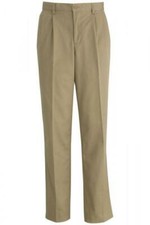 Pantalones chinos Edwards estilo 2677 tostado utilitario plisados delanteros talla 32 30 para hombre