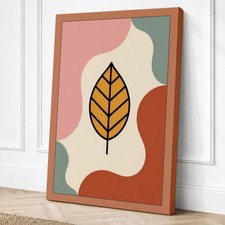 Impresión en lienzo botánico hoja dorada en movimiento arte de pared decoración del hogar listo para colgar
