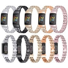 Für Fitbit Charge 6 5 Luxus Edelstahl Armband Metall Glänzend Uhrenarmband