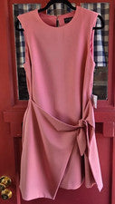 Vestido para mujer Laundry By Shelli Segal rosa rosa sin mangas cremallera trasera talla 8 nuevo con etiquetas