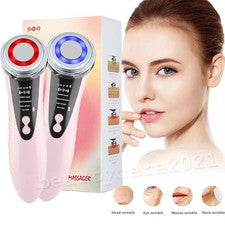 Máquina de estiramiento de la piel terapia de fotón con luz LED RF masajeador facial belleza facial