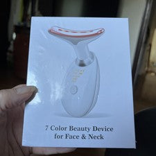 Dispositivo de belleza facial de 7 colores para el cuidado de la cara y el cuello - Nueva caja sellada
