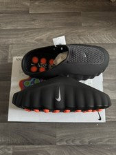 Nike Mind 001 Slide Negro Cromo Reino Unido 9 EE. UU. 10 Totalmente Nuevas 100% Auténticas