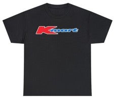 Camiseta K Mart Negra Unisex NUEVA Estilo Retro Años 80 Divertida Camisa Nostalgia