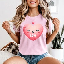 Linda Camiseta Love Heart Mujer Kawaii Romántica San Valentín Divertido Regalo Para Ella