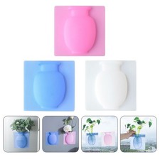 Florero creativo de silicona reutilizable para decoración del hogar decoración refrigerador 3 piezas