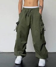 Pantalones cargo casuales para hombre, moda urbana, pantalones clásicos rectos