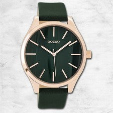 Oozoo Reloj De Pulsera Para Dama Timepieces Analógico De Cuero Negro UOC9503A