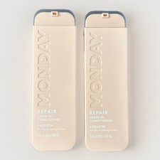 Acondicionador sin enjuague Monday Repair + queratina para cabello seco - dañado 2PK. 5,1 oz