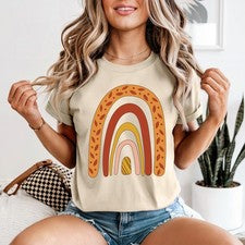 Camiseta Boho Arco Iris Para Mujer Terrosa Arco Iris Boho Moda Regalo de Cumpleaños Para Ella