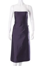 Vestido de corsé Tara Jarmon púrpura oscuro elegante vestido midi mujer talla 36