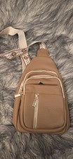 BOLSO BANDOLERA BANDOLERA MUJER MODA BEIGE CON CORREA DISEÑO ESTAMPADO EN MANO/ENVÍO