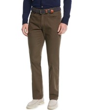 Pantalones Peter Millar Hombre Frente Plano 35 Marrón Estilo 15B84 NUEVO
