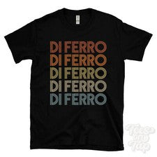 CAMISETA DI FERRO ESTILO RETRO REPETIDO Hombre y Mujer Novedad Genial Nombre Regalo