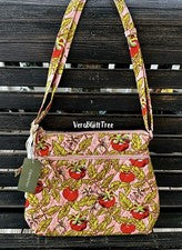 Bolso Bandolera Vera Bradley Original Cremallera Hipster TOMATO VINES Algodón TOMATES NUEVO CON ETIQUETAS