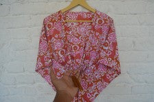 Vestido corto caftán estampado Pinkcity 100 % algodón 100 % GRATIS✅0 % CARGA SK-32