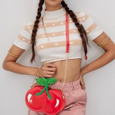Nuevo Bolso de Mano para Mujer, Cartera Multifuncional Forma de Cereza para
