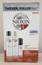 NIOXIN Kit de prueba de sistema de 3 partes 4 para cabello teñido con adelgazamiento progresivo