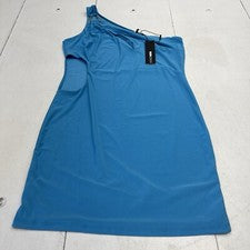 Moda Nova Ollia Mini Vestido Un Hombro Azul Para Mujer Talla XL