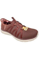 Zapatillas Skechers Para Mujer Sin Cordones Virtue Malla Coral Bliss Borgoña