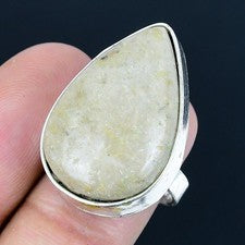 Anillo de joyería de plata esterlina 925 hecho a mano con piedras preciosas...