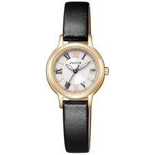 Citizen wicca KH4-921-92 Solar Fecha Correa Negra Reloj Damas Japón Nuevo