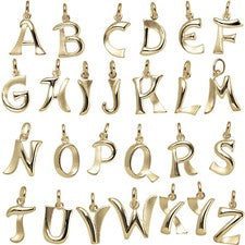 Oro auténtico 585 oro amarillo letra a elegir A - Z joyería colgante letras nuevo