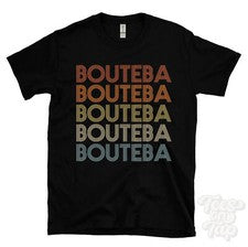 CAMISETA BOUTEBA ESTILO RETRO REPETIDO Hombre y Mujer Novedad Genial Nombre Regalo