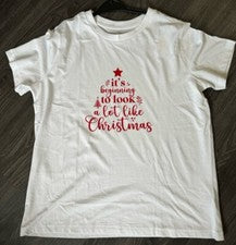 Nueva camiseta blanca de Navidad para mujer divertida ropa de moda