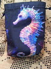 Tarot Cartas Oráculo Caballito de Mar Bolso Artesanal Cordón Esquinas en Caja 8X6