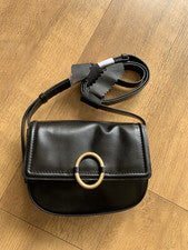 Bandolera de hombro CLARKS de cuero real para mujer nueva sin etiquetas negra