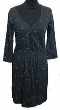 VESTIDO JERSEY VESTIDO ARMADO ANTRACITA NEGRO LUISA RICA & CONFETTI talla S NUEVO