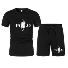 Conjunto deportivo de verano para hombre Camiseta y pantalones cortos de manga corta Conjunto de 2 piezas Informal Stre