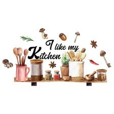 Trae ambiente de primavera con pegatinas de pared de cocina para decoración del hogar